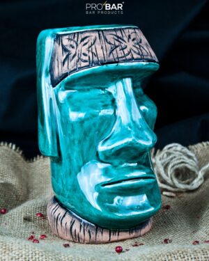 Tiki Mug Moai Turchese