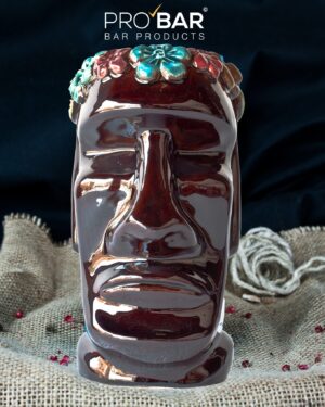 Tiki Mug Moai Flowers