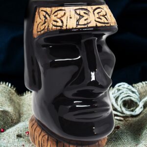 Tiki Mug Moai Black